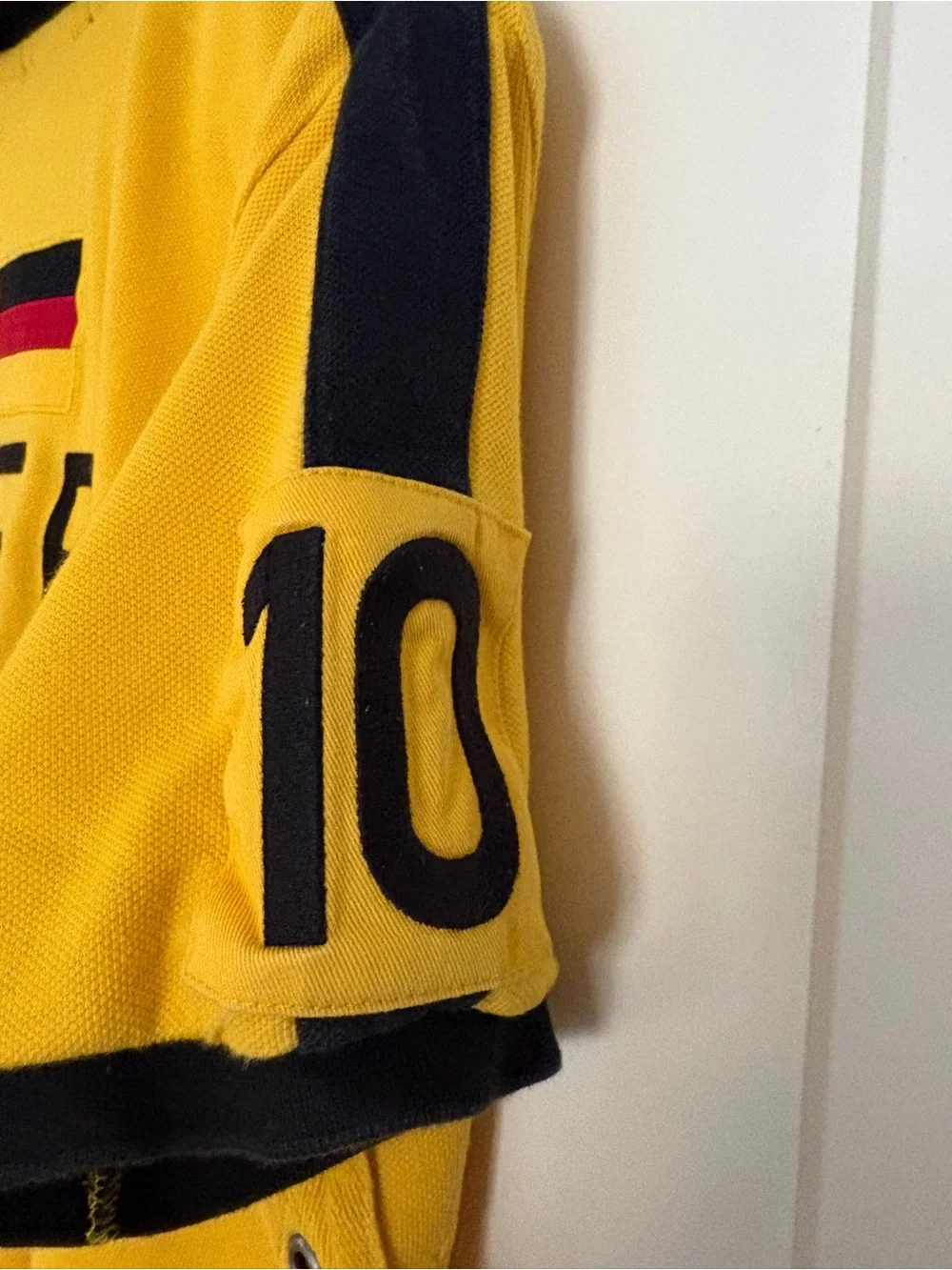 Polo Ralph Lauren Germany GER 10 Big Pony Rugby Polo Shirt Yellow XL